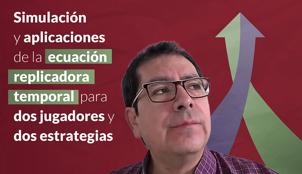 Simulación y aplicaciones de la ecuación replicadora temporal para dos jugadores y dos estrategias